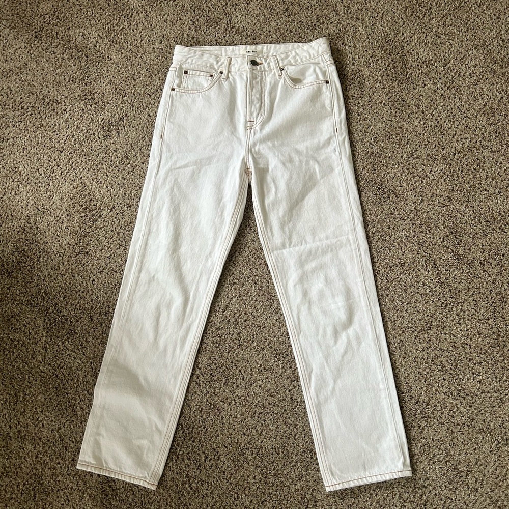 GRLFRND White Jeans